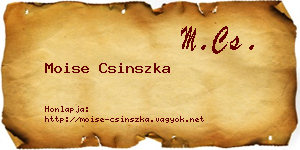 Moise Csinszka névjegykártya